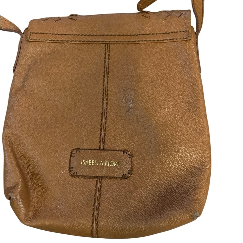 Isabella Fiore Camel 🐪 Tan Crossbody Bag with woven detail and tassel - Picture 3 of 7